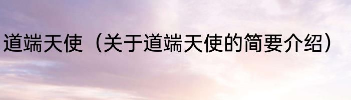 道端天使（关于道端天使的简要介绍）