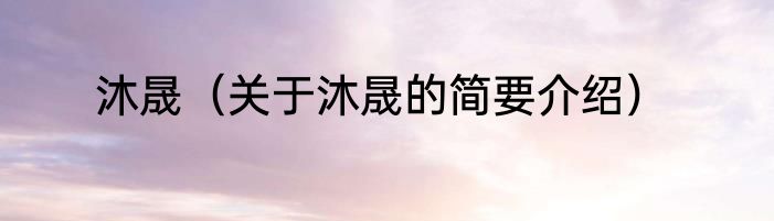 沐晟（关于沐晟的简要介绍）