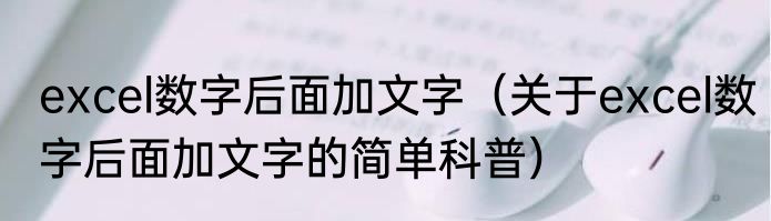 excel数字后面加文字（关于excel数字后面加文字的简单科普）