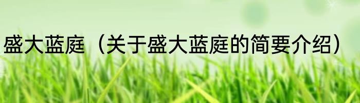 盛大蓝庭（关于盛大蓝庭的简要介绍）