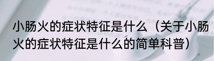 小肠火的症状特征是什么（关于小肠火的症状特征是什么的简单科普）