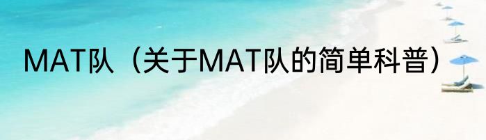 MAT队（关于MAT队的简单科普）