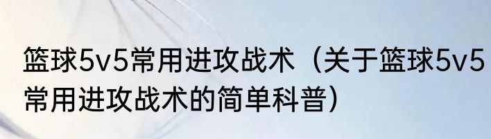 篮球5v5常用进攻战术（关于篮球5v5常用进攻战术的简单科普）