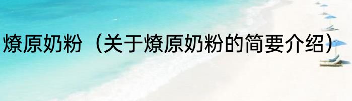 燎原奶粉（关于燎原奶粉的简要介绍）