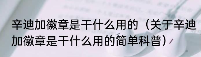 辛迪加徽章是干什么用的（关于辛迪加徽章是干什么用的简单科普）