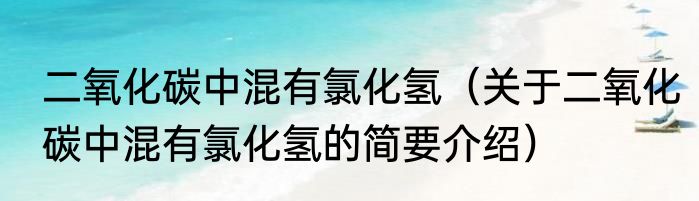 二氧化碳中混有氯化氢（关于二氧化碳中混有氯化氢的简要介绍）