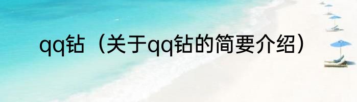 qq钻（关于qq钻的简要介绍）