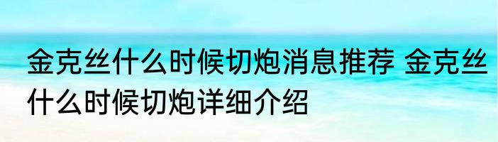 金克丝什么时候切炮消息推荐 金克丝什么时候切炮详细介绍