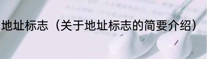 地址标志（关于地址标志的简要介绍）