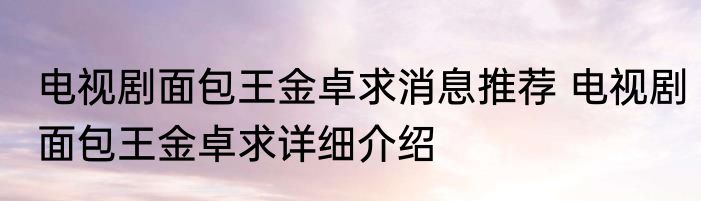 电视剧面包王金卓求消息推荐 电视剧面包王金卓求详细介绍