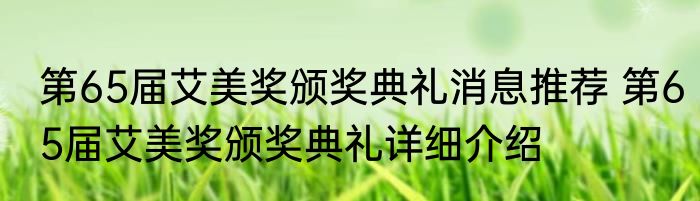 第65届艾美奖颁奖典礼消息推荐 第65届艾美奖颁奖典礼详细介绍