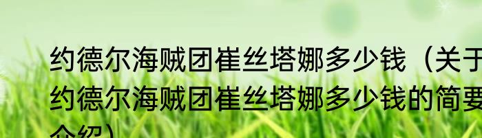 约德尔海贼团崔丝塔娜多少钱（关于约德尔海贼团崔丝塔娜多少钱的简要介绍）