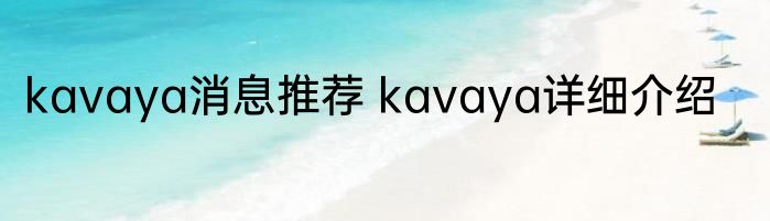 kavaya消息推荐 kavaya详细介绍