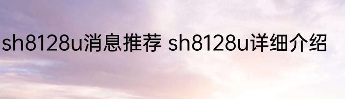 sh8128u消息推荐 sh8128u详细介绍