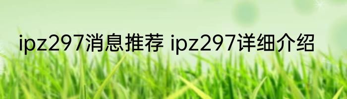 ipz297消息推荐 ipz297详细介绍