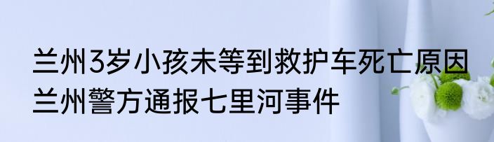 兰州3岁小孩未等到救护车死亡原因 兰州警方通报七里河事件