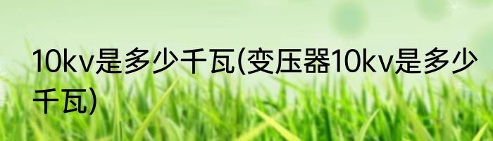 10kv是多少千瓦(变压器10kv是多少千瓦)