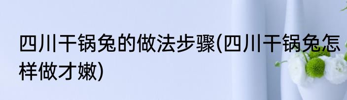 四川干锅兔的做法步骤(四川干锅兔怎样做才嫩)