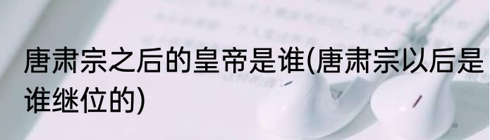 唐肃宗之后的皇帝是谁(唐肃宗以后是谁继位的)