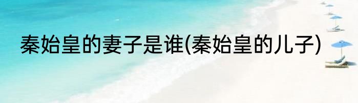 秦始皇的妻子是谁(秦始皇的儿子)