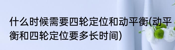 什么时候需要四轮定位和动平衡(动平衡和四轮定位要多长时间)