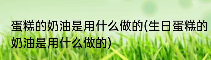 蛋糕的奶油是用什么做的(生日蛋糕的奶油是用什么做的)