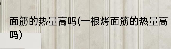 面筋的热量高吗(一根烤面筋的热量高吗)