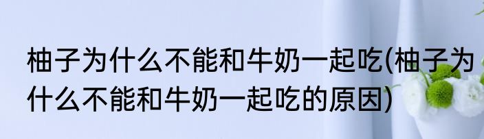 柚子为什么不能和牛奶一起吃(柚子为什么不能和牛奶一起吃的原因)
