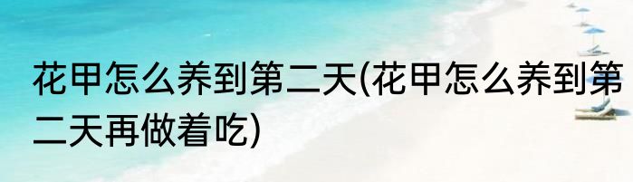 花甲怎么养到第二天(花甲怎么养到第二天再做着吃)
