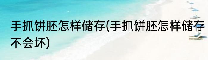 手抓饼胚怎样储存(手抓饼胚怎样储存不会坏)