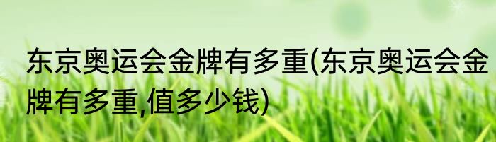 东京奥运会金牌有多重(东京奥运会金牌有多重,值多少钱)