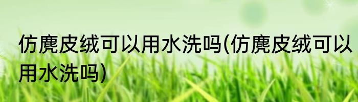 仿麂皮绒可以用水洗吗(仿麂皮绒可以用水洗吗)