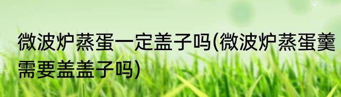 微波炉蒸蛋一定盖子吗(微波炉蒸蛋羹需要盖盖子吗)