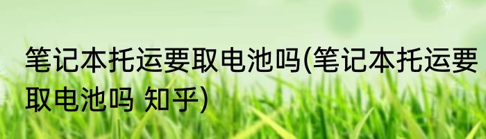笔记本托运要取电池吗(笔记本托运要取电池吗 知乎)