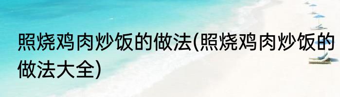 照烧鸡肉炒饭的做法(照烧鸡肉炒饭的做法大全)