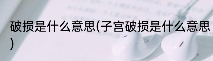 破损是什么意思(子宫破损是什么意思)