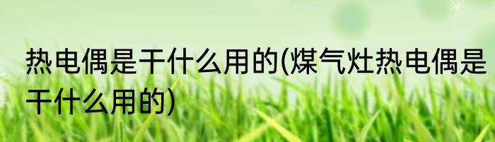 热电偶是干什么用的(煤气灶热电偶是干什么用的)