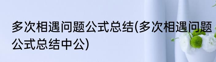 多次相遇问题公式总结(多次相遇问题公式总结中公)