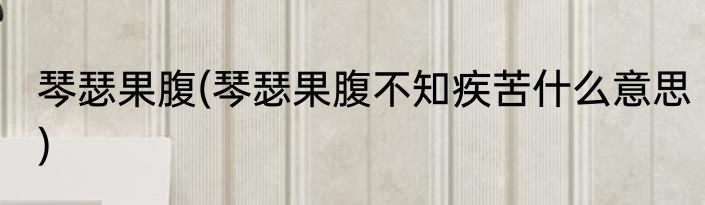 琴瑟果腹(琴瑟果腹不知疾苦什么意思)