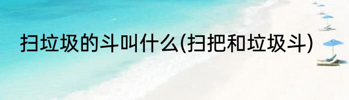 扫垃圾的斗叫什么(扫把和垃圾斗)