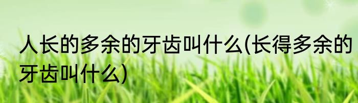 人长的多余的牙齿叫什么(长得多余的牙齿叫什么)