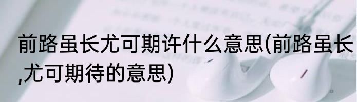 前路虽长尤可期许什么意思(前路虽长,尤可期待的意思)