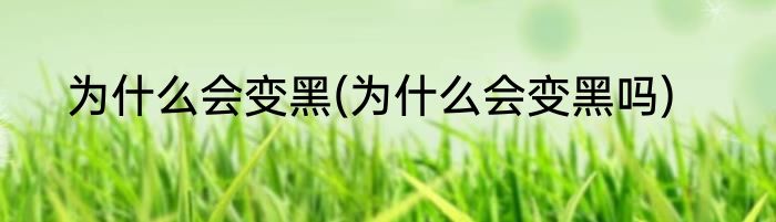 为什么会变黑(为什么会变黑吗)