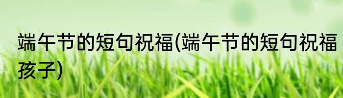 端午节的短句祝福(端午节的短句祝福孩子)