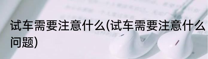 试车需要注意什么(试车需要注意什么问题)