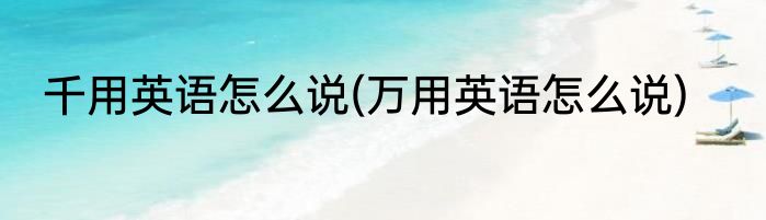 千用英语怎么说(万用英语怎么说)
