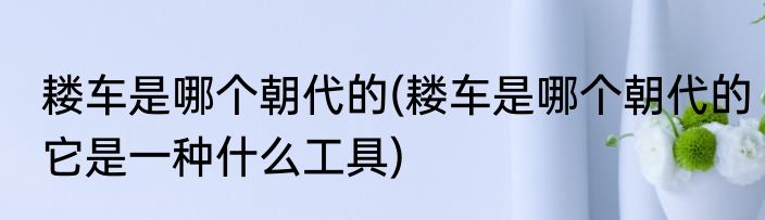 耧车是哪个朝代的(耧车是哪个朝代的它是一种什么工具)