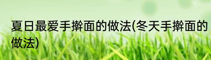 夏日最爱手擀面的做法(冬天手擀面的做法)