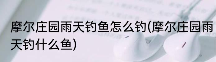 摩尔庄园雨天钓鱼怎么钓(摩尔庄园雨天钓什么鱼)