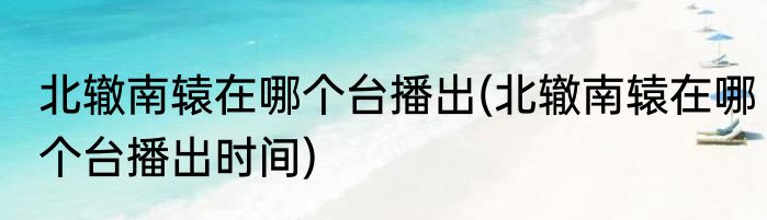 北辙南辕在哪个台播出(北辙南辕在哪个台播出时间)